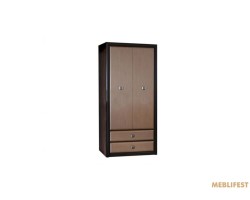 Шафа для одягу Коен МДФ MDF SZF2D2S Гербор 2-дверна Венге магія/штрокс темний