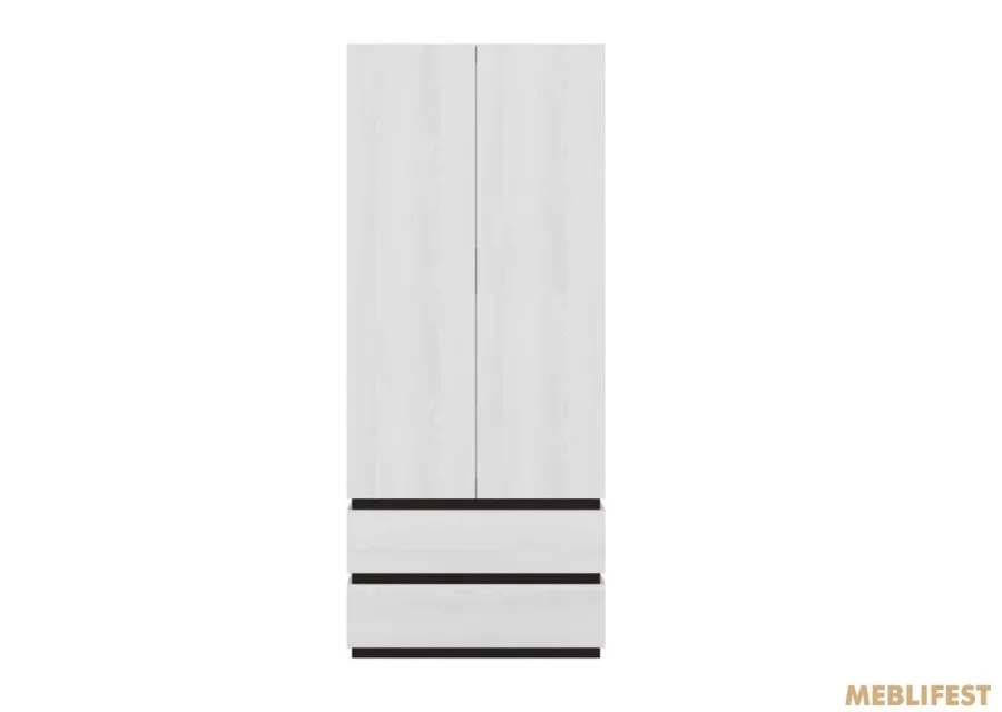 Шафа для одягу Лаєр SZF2D2S Гербор 2-дверна Венге магія/Ясен сніжний