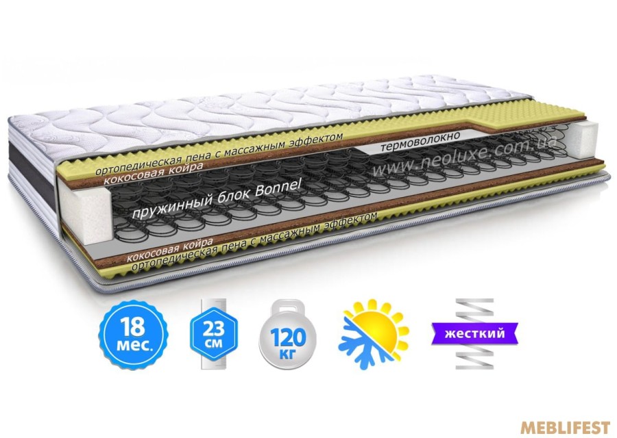 Матрац ПРЕСТИЖ КОКОС 3D Bonnel Neolux